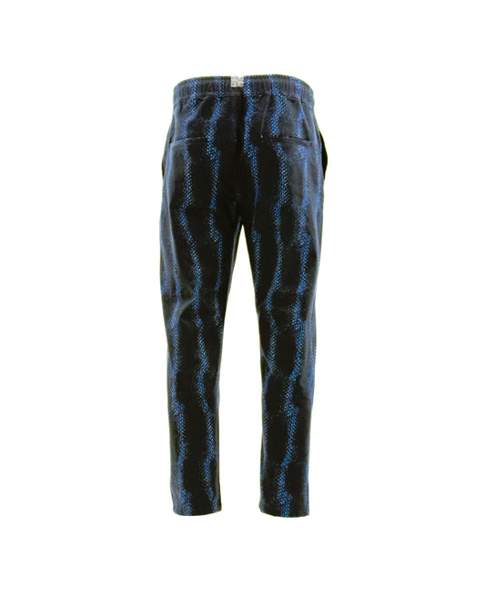 EDDY Blue Snake Print Straight Cut Pants