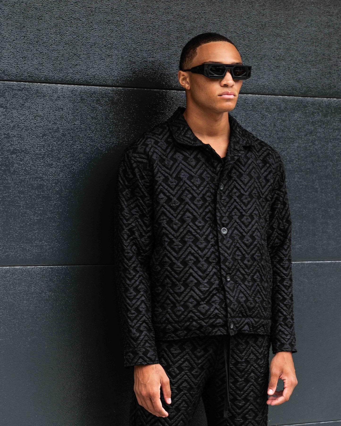 ZACK Geometric Jacquard Coach Jacket