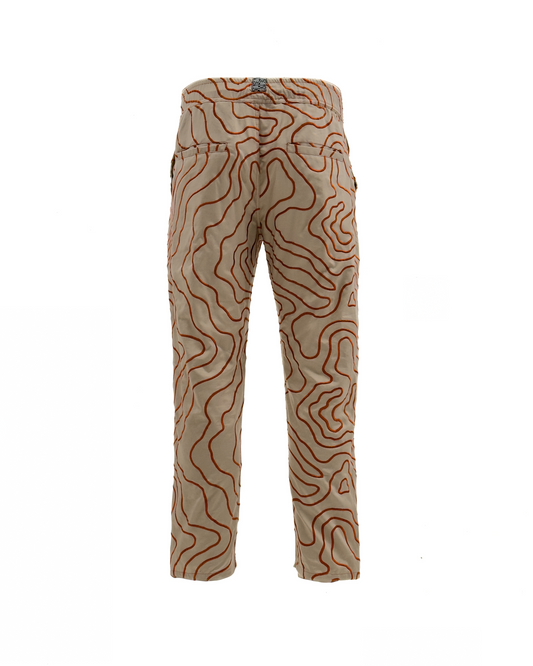 MIGZ Embroidered Seismic Print Pants