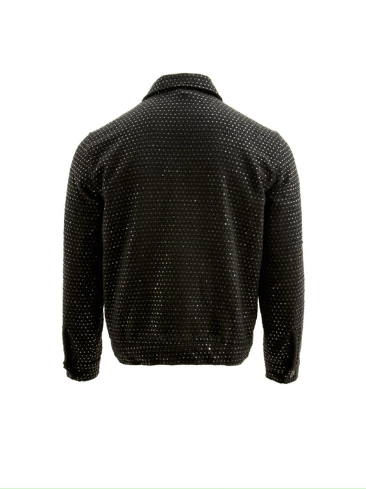 KARL Mini Disc Sequin Tweed Coach Jacket