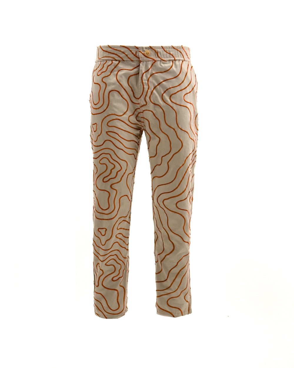 MIGZ Embroidered Seismic Print Pants