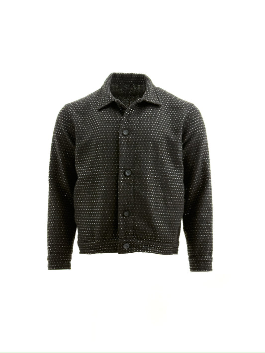 KARL Mini Disc Sequin Tweed Coach Jacket