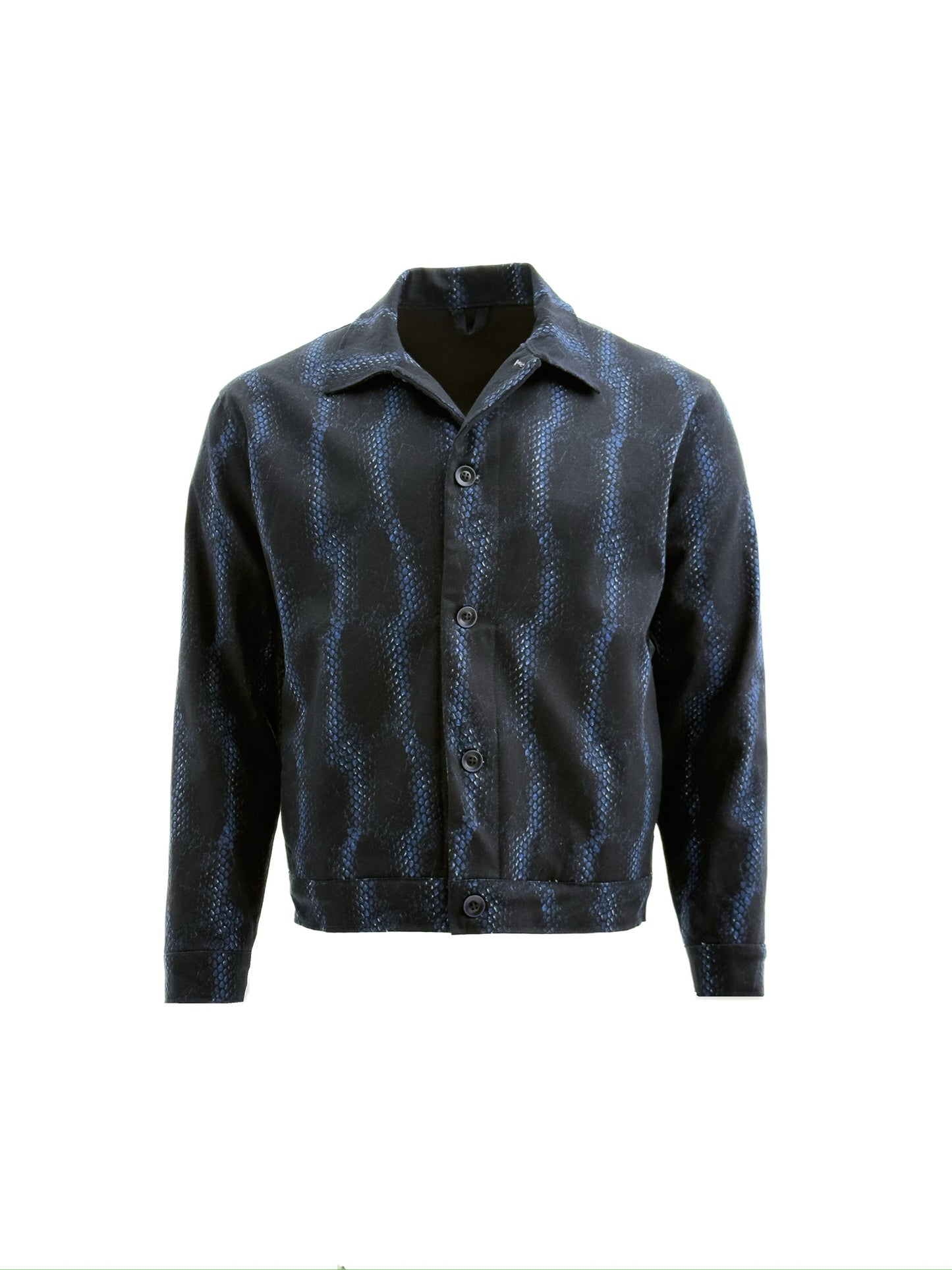 EDDY Blue Snake Stripe Coach Jacket