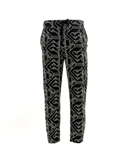 VIKTOR Geometric Relaxed Straight Cut Pants