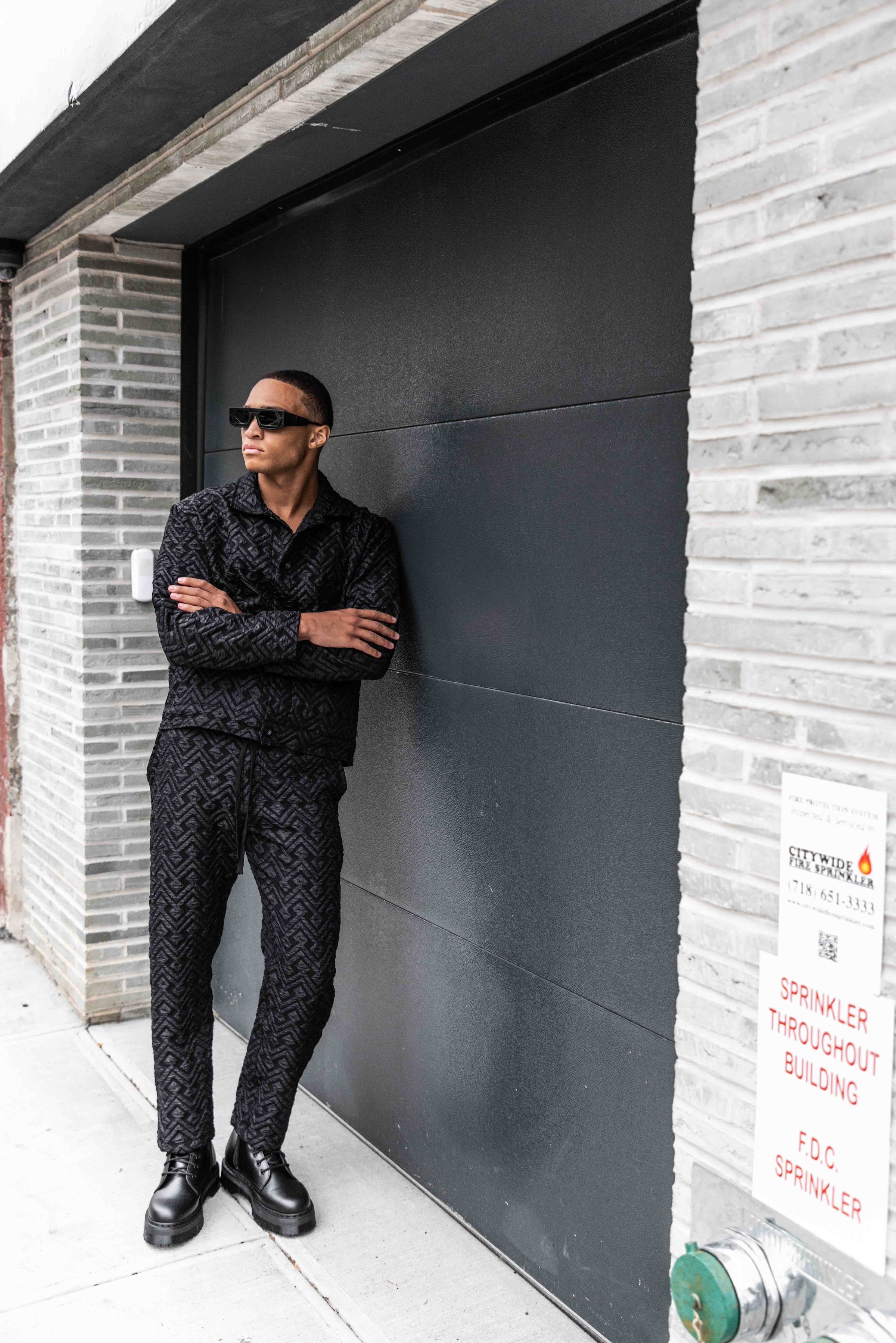パンツ louren geometric jacquard widepants S ZACK Geometric Jacquard Pants – SAM